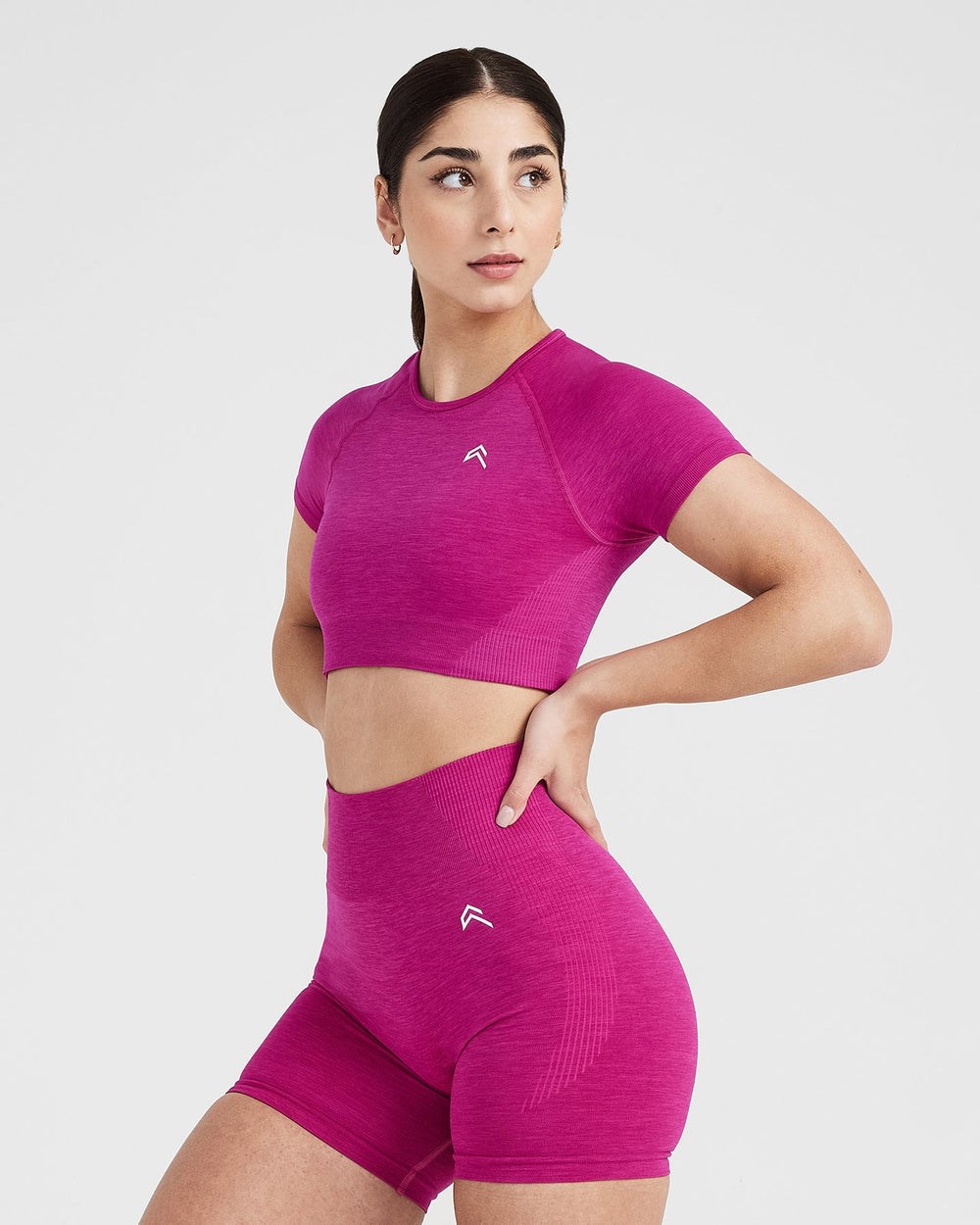 Oner Active Klassische Seamless 2.0 Kurzes Sleeve Crop Top Fuchsie | 57HLZJIVU