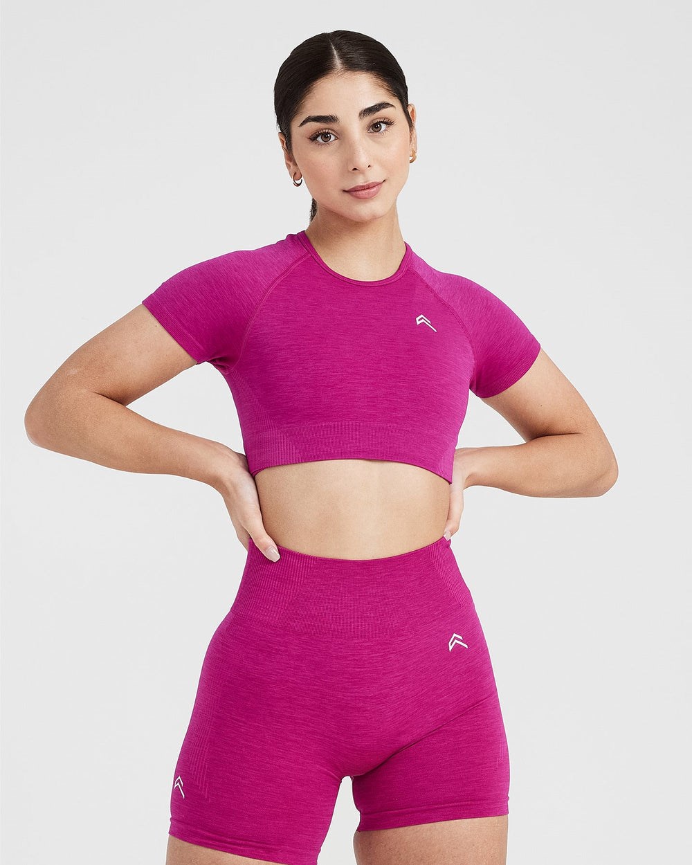 Oner Active Klassische Seamless 2.0 Kurzes Sleeve Crop Top Fuchsie | 57HLZJIVU