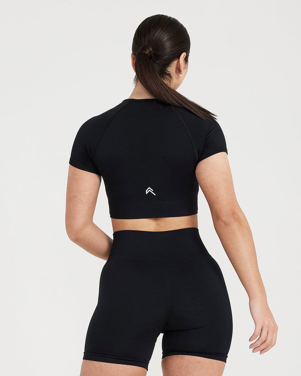 Oner Active Klassische Seamless 2.0 Kurzes Sleeve Crop Top Schwarz | 64SUNFQHX