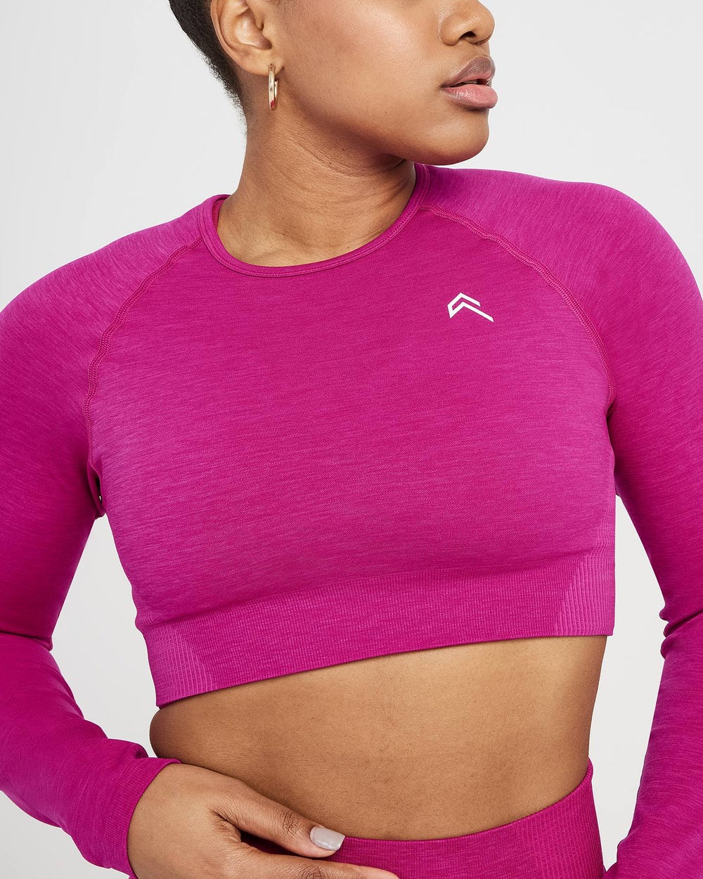 Oner Active Klassische Seamless 2.0 Long Sleeve Crop Top Fuchsie | 63PUMBAOD