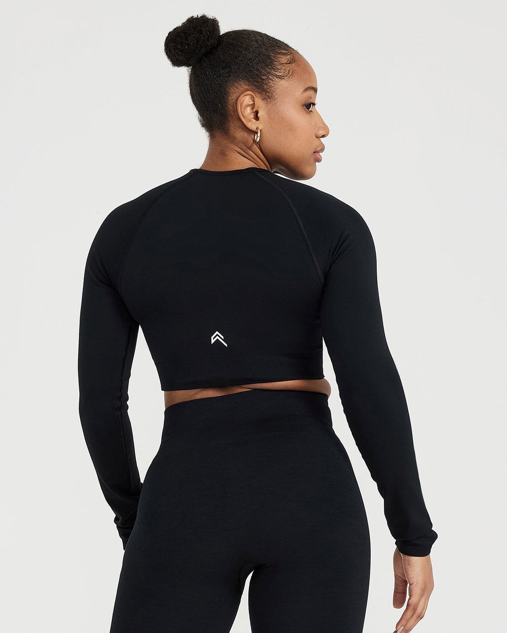 Oner Active Klassische Seamless 2.0 Long Sleeve Crop Top Schwarz | 64JCIPDKE