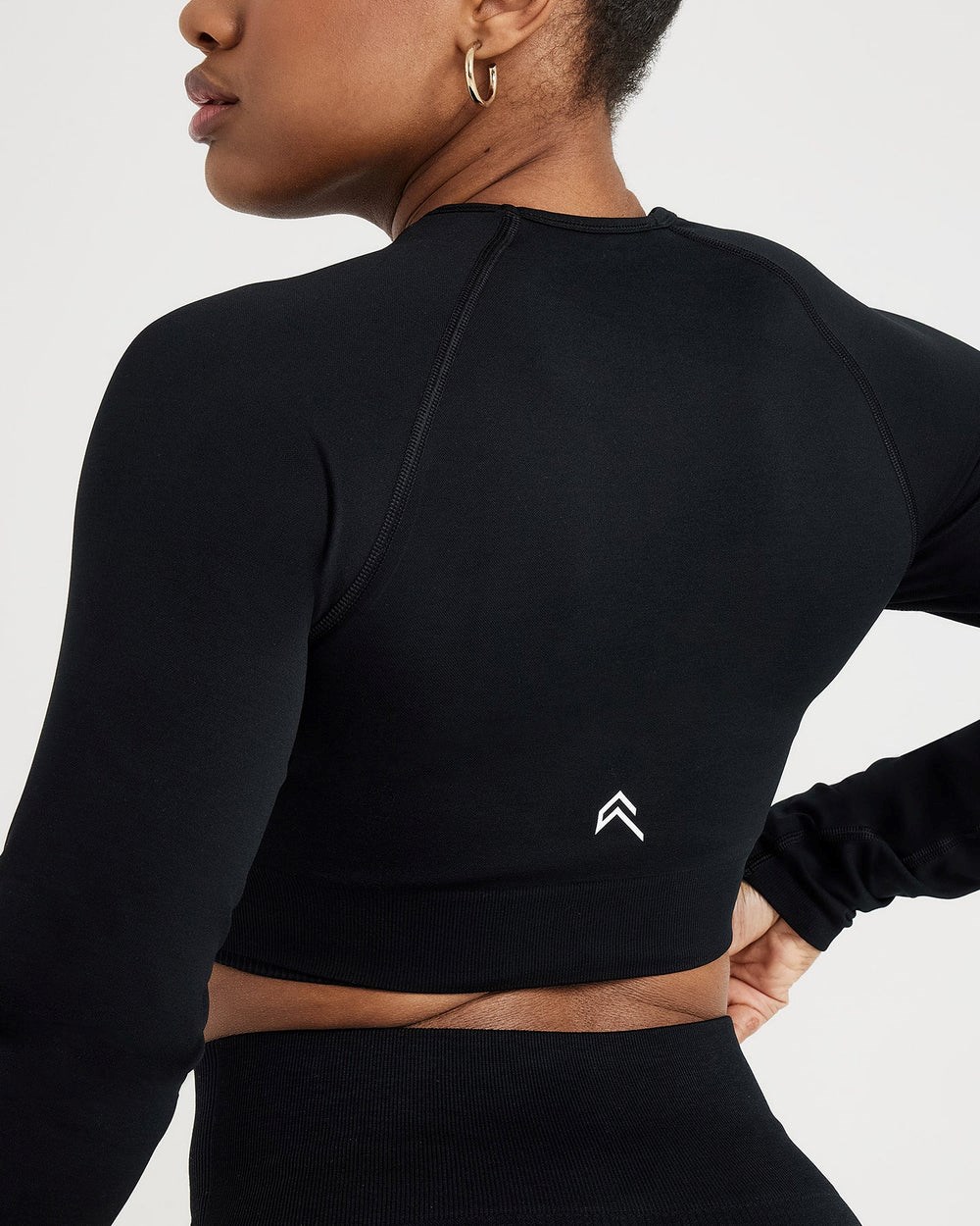 Oner Active Klassische Seamless 2.0 Long Sleeve Crop Top Schwarz | 64JCIPDKE