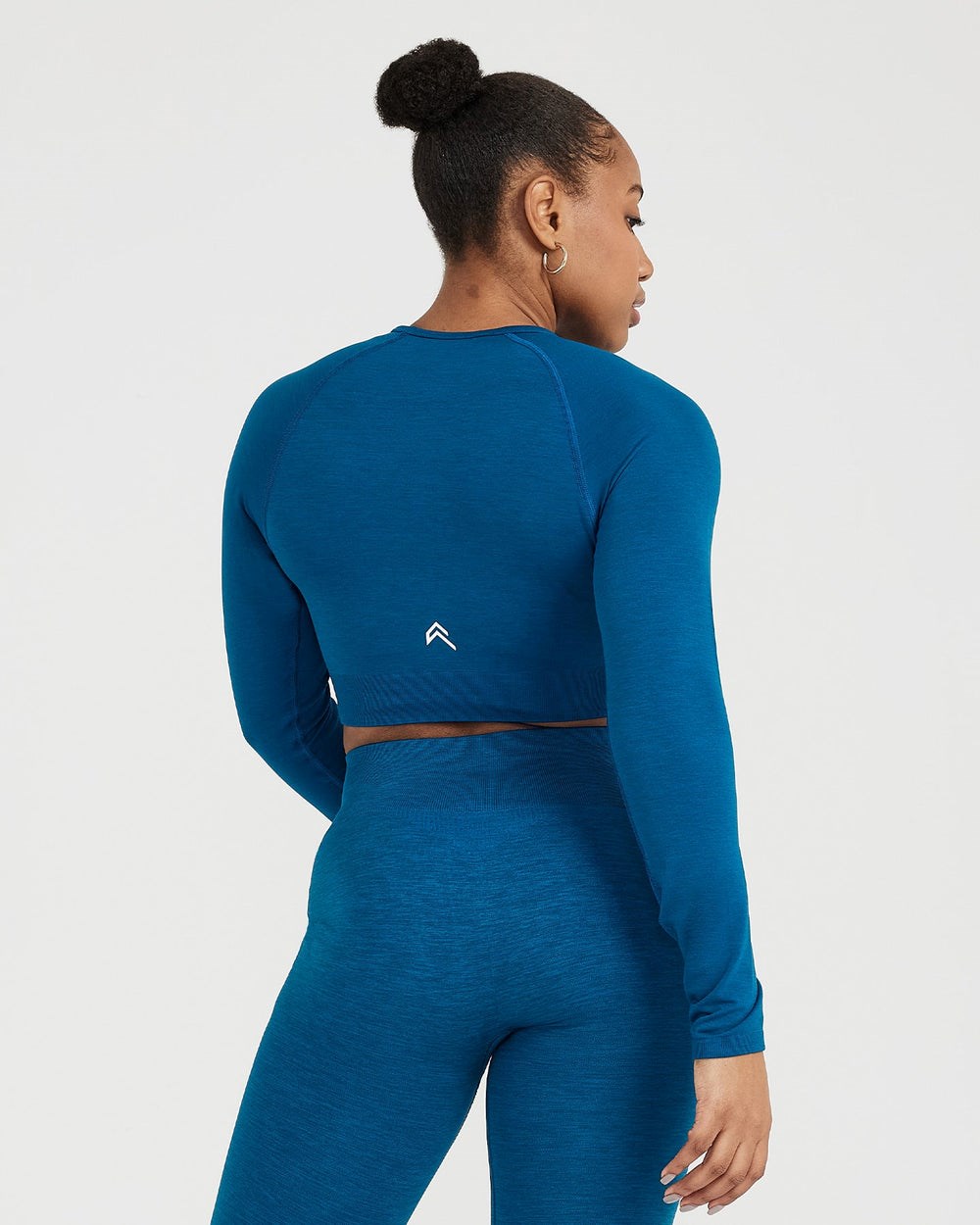 Oner Active Klassische Seamless 2.0 Long Sleeve Crop Top Blau | 89PGJXDQU