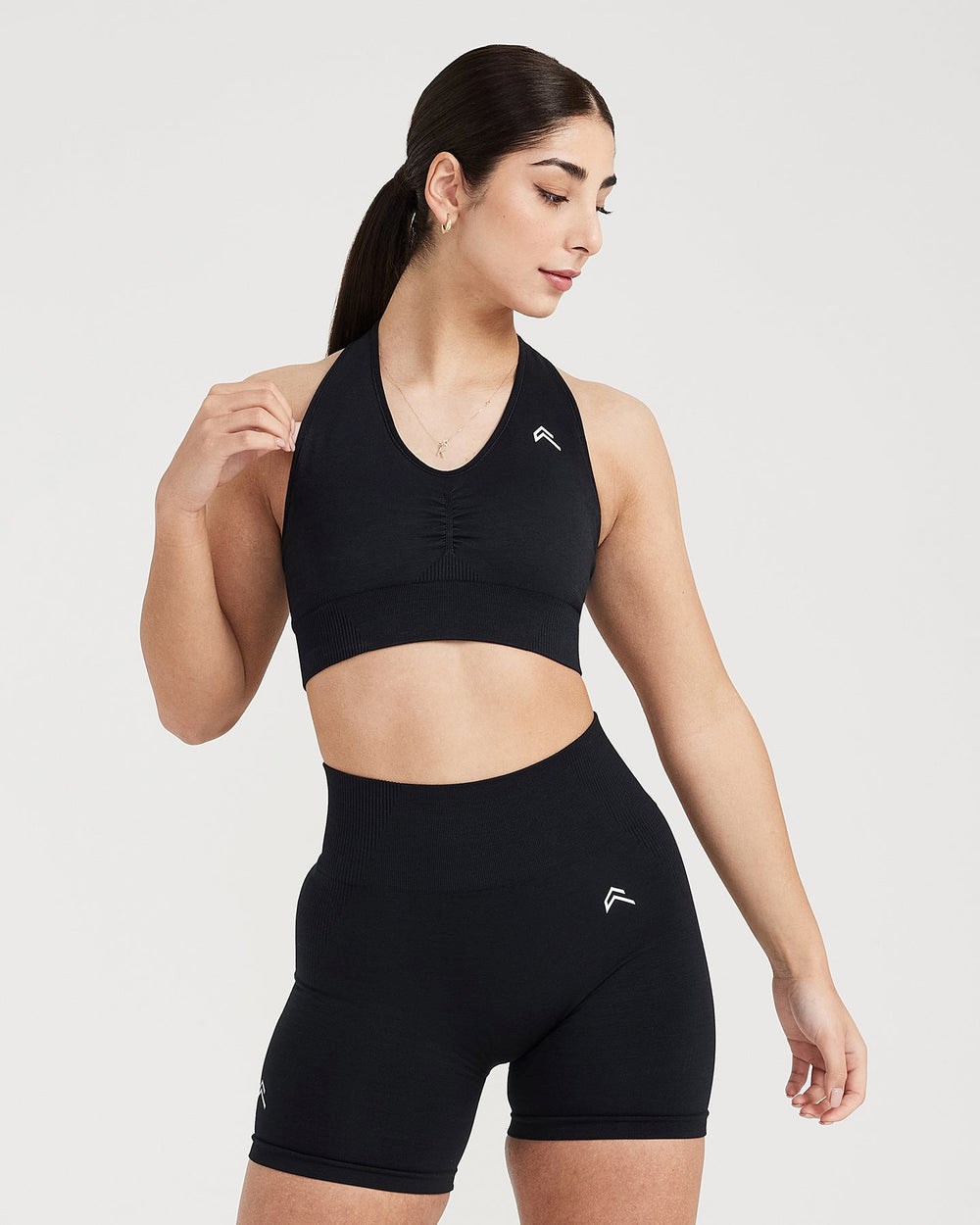 Oner Active Klassische Seamless 2.0 V-Neck Bralette Schwarz | 10ZCMBHYO