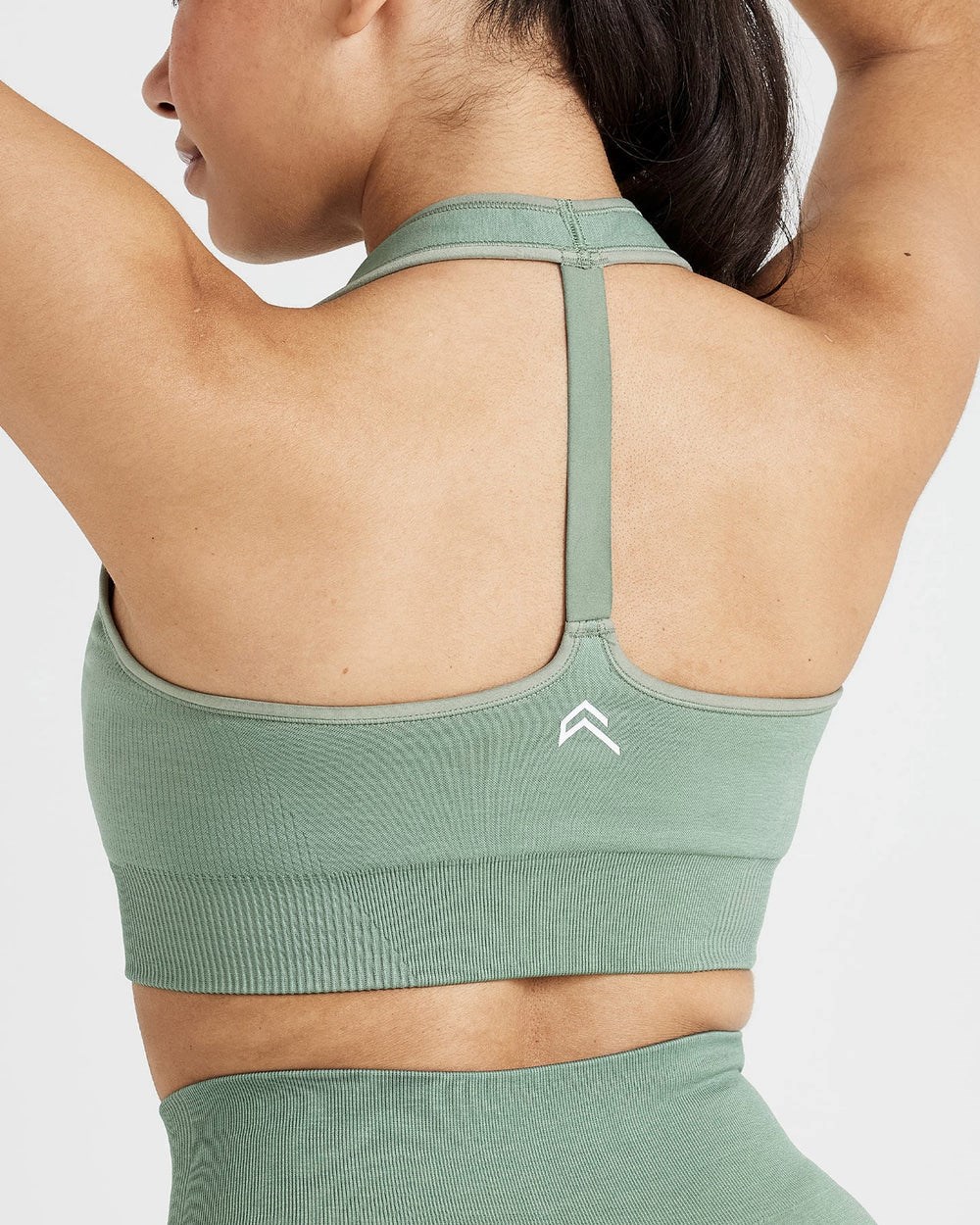 Oner Active Klassische Seamless 2.0 V-Neck Bralette Sage Marl | 26CTJOZNV