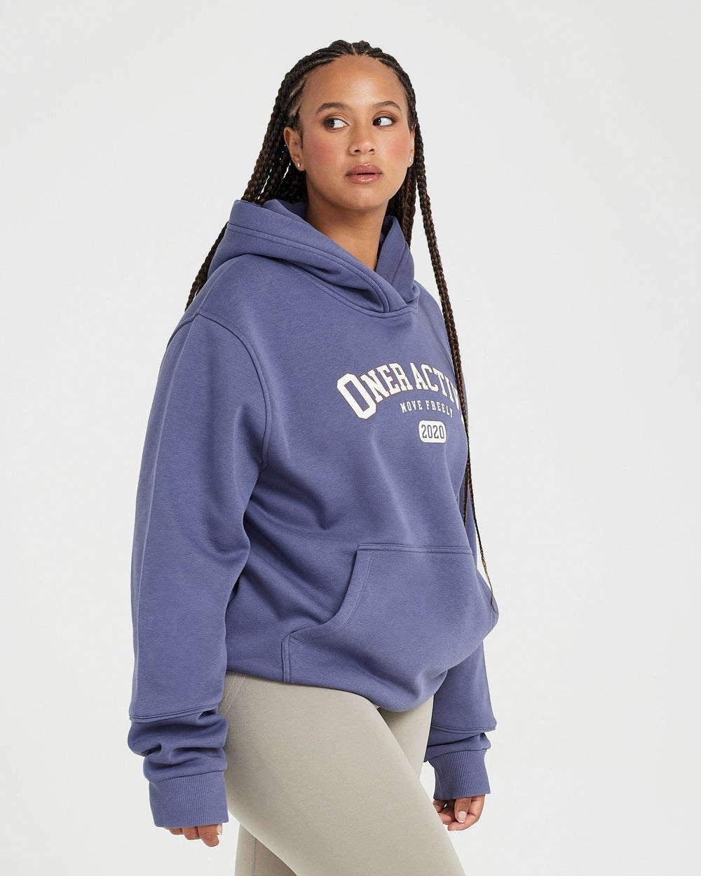 Oner Active Oversized Club Hoodie Blau | 75THQVRGL