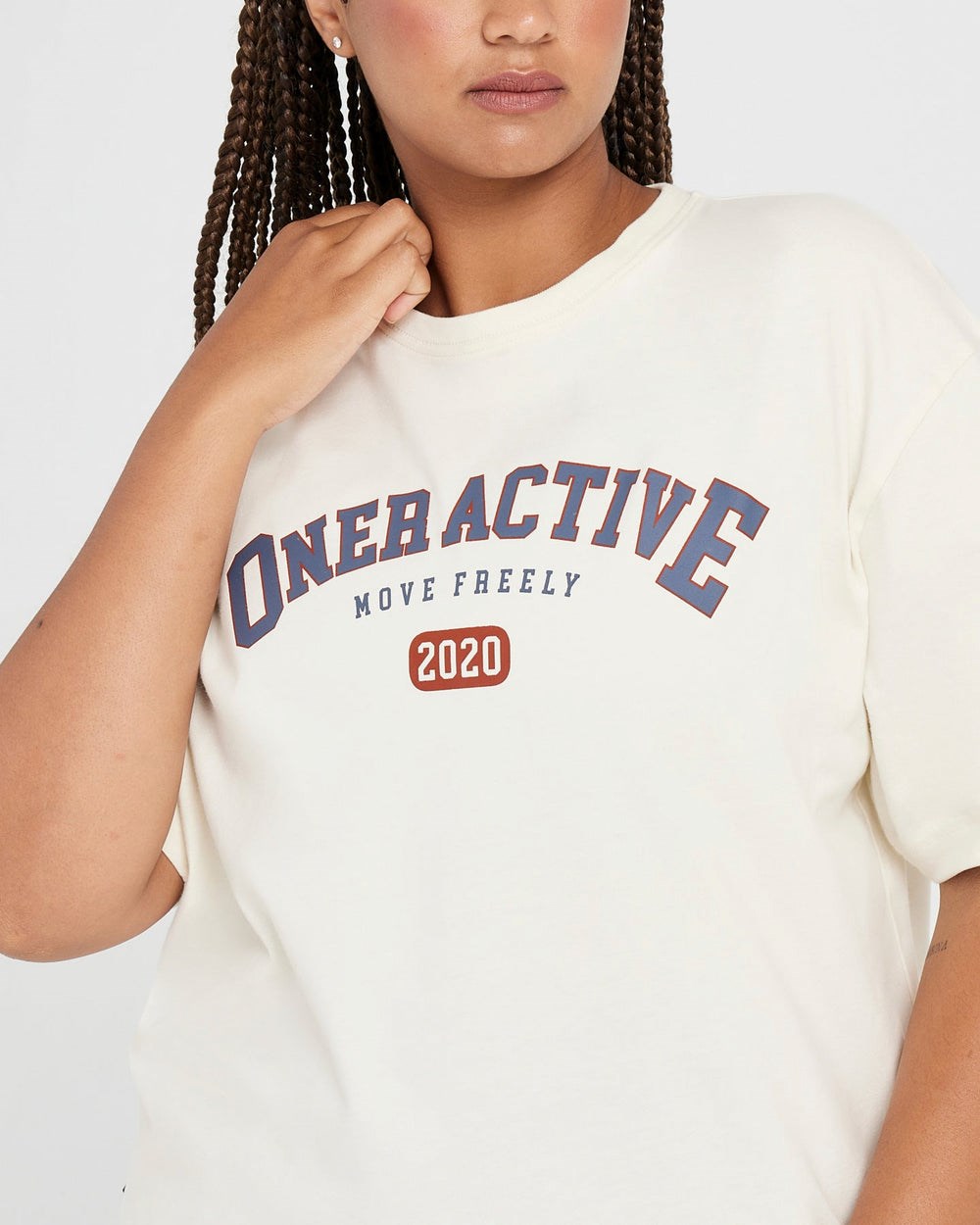 Oner Active Oversized Kurzes Sleeve Club Tee Weiß | 87JTXDUSQ