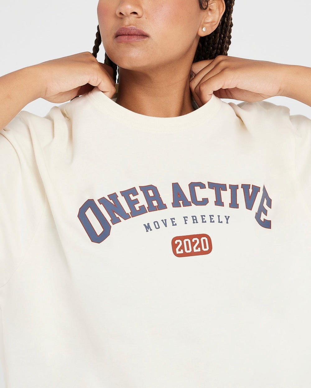 Oner Active Oversized Kurzes Sleeve Club Tee Weiß | 87JTXDUSQ