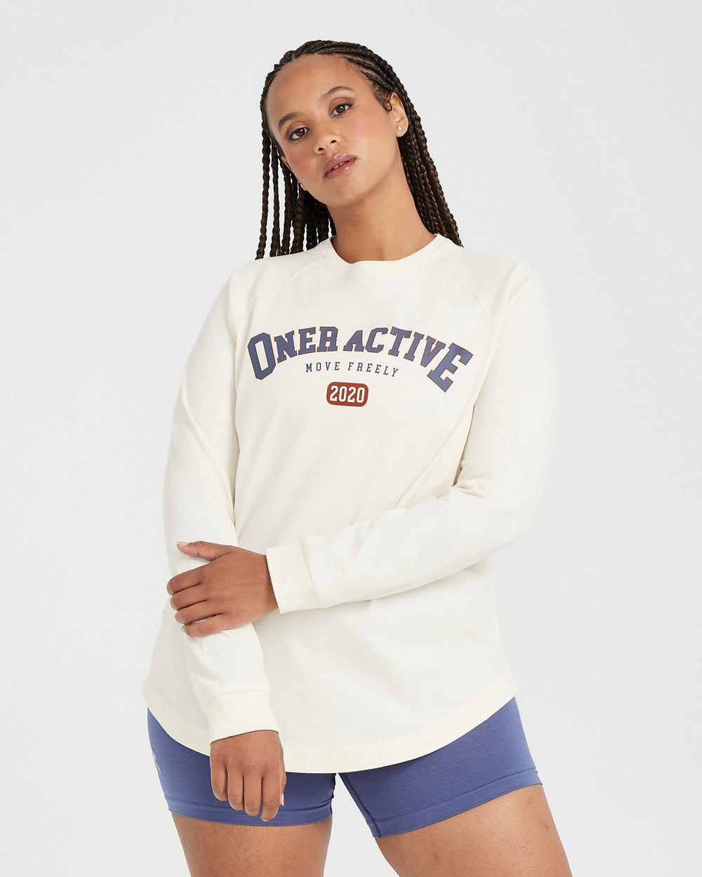 Oner Active Oversized Long Sleeve Club Tee Weiß | 21RHEWOLD