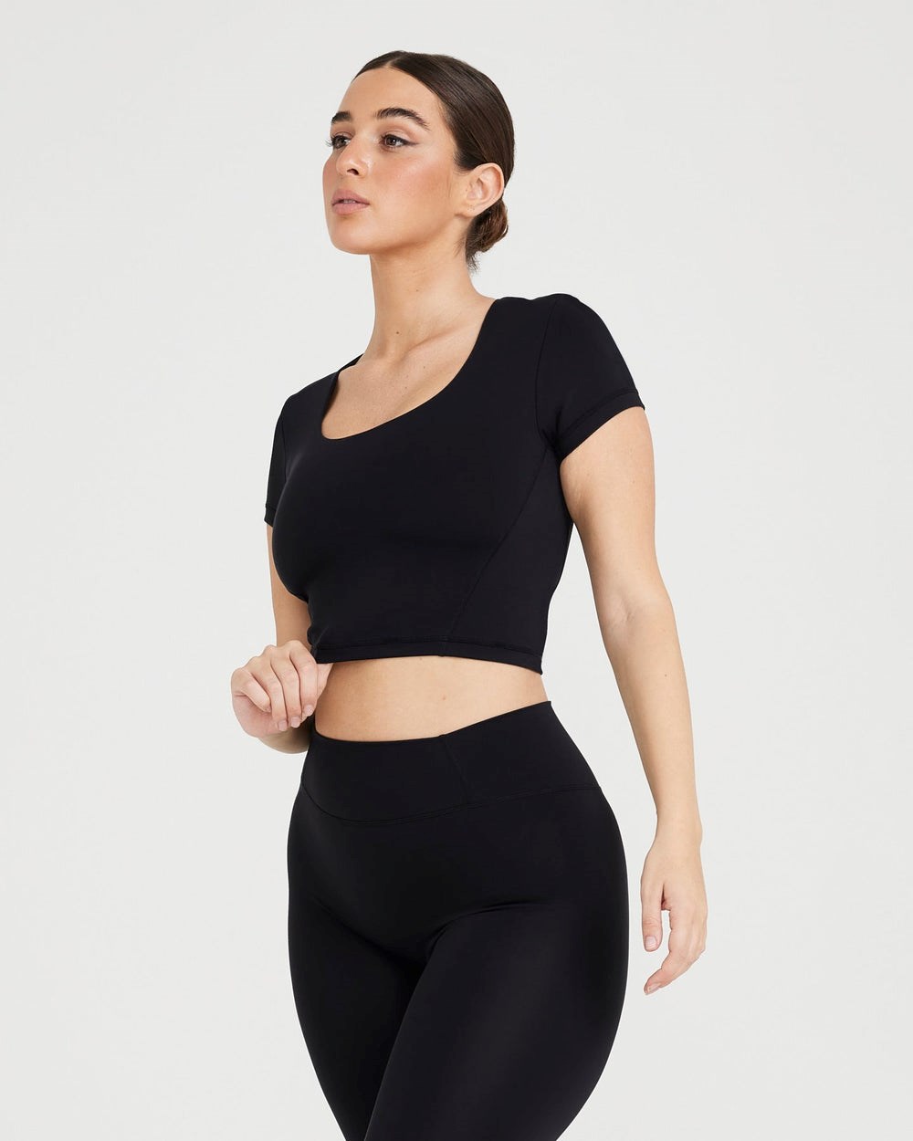 Oner Active Timeless Crop Kurzes Sleeve Tee Schwarz | 80GSVDBZA