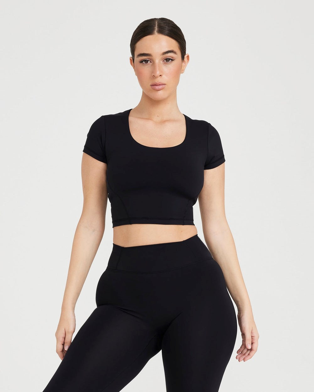 Oner Active Timeless Crop Kurzes Sleeve Tee Schwarz | 80GSVDBZA