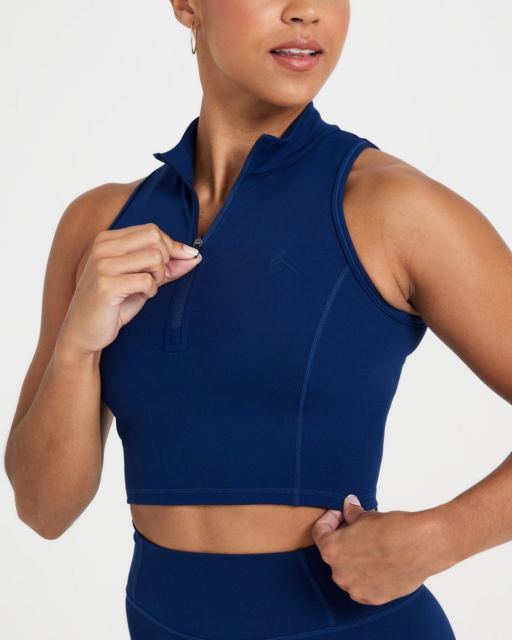 Oner Active Timeless Half Zip Crop Tank Midnight | 98TVNEUQR