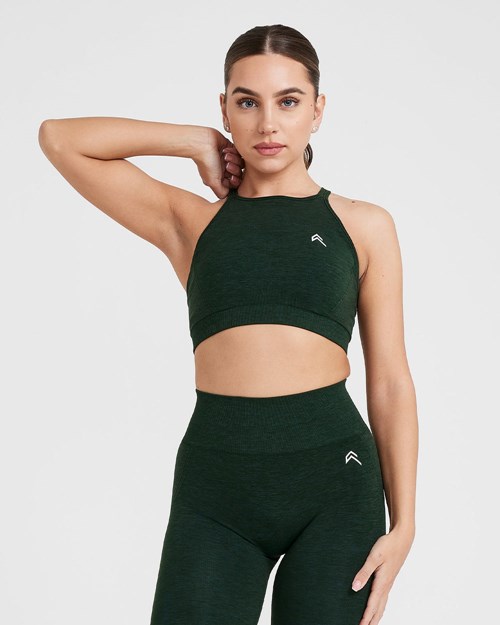 Oner Active Effortless Seamless High Neck Bralette Evergreen | 08KCZXOLD