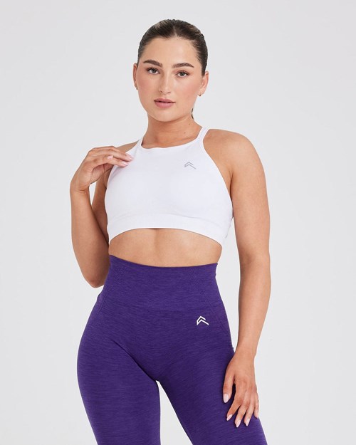 Oner Active Effortless Seamless High Neck Bralette Weiß | 61NIJZFQD