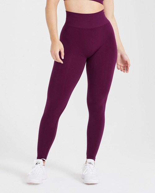 Oner Active Effortless Seamless Leggings Ripe Fig | 20GYUWMQH