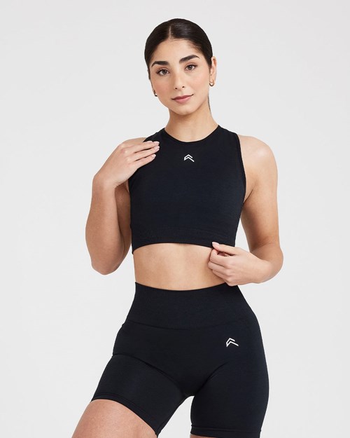 Oner Active Klassische Seamless 2.0 Crop Top Schwarz | 60GEATWFZ