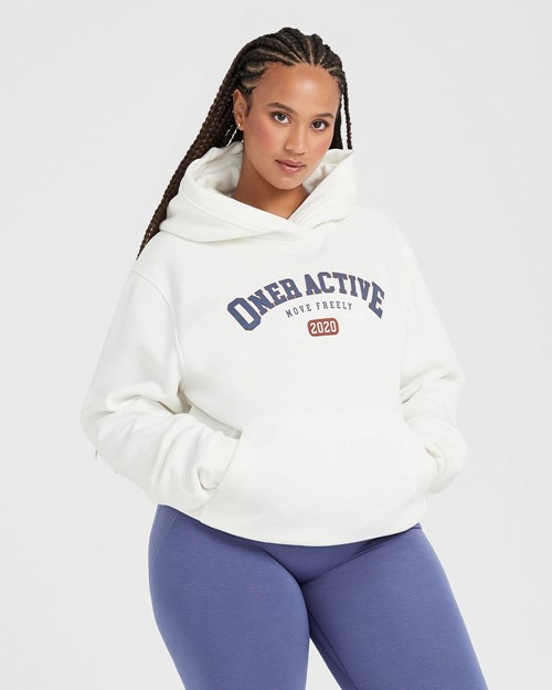 Oner Active Oversized Club Hoodie Weiß | 46ALNXVDE